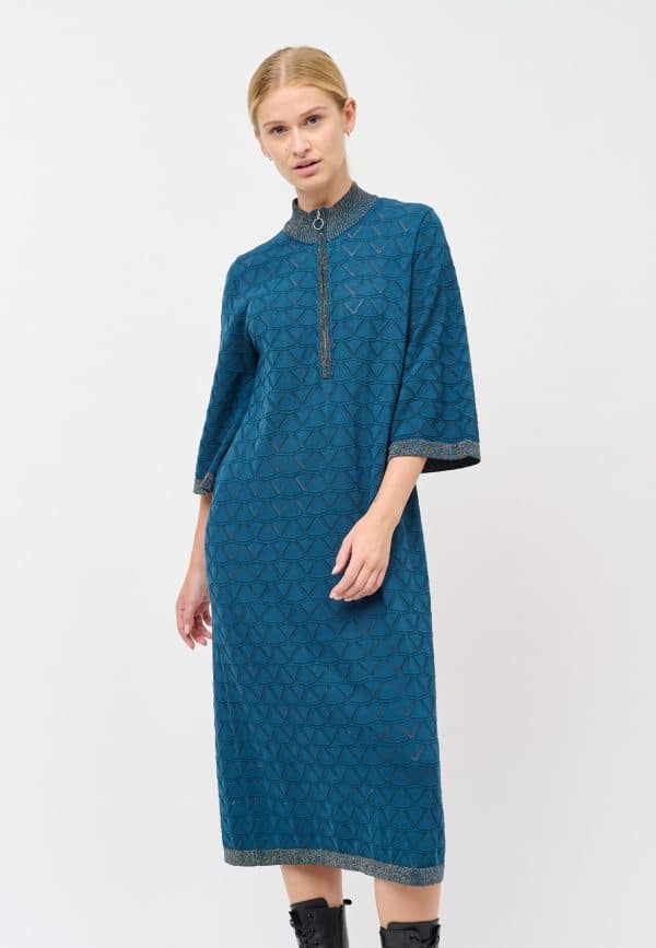 CRÉTON CRRebel strik kjole (BLUE M)