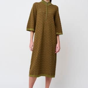 CRÉTON CRRebel strik kjole (OLIVE GREEN XL)